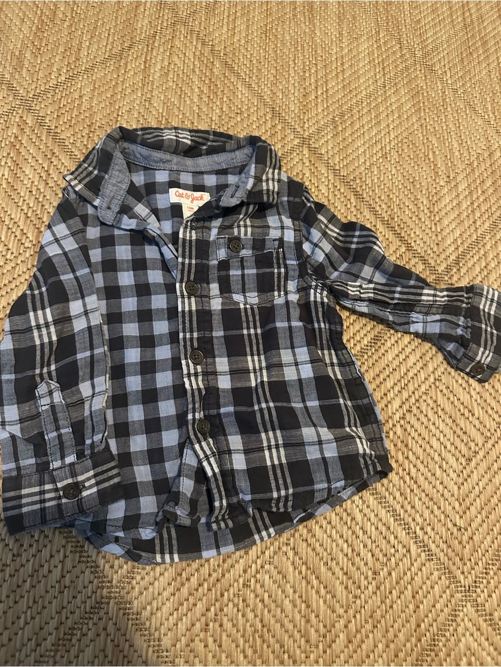 Cat & Jack Plaid Button-Down Shirt for Kids 12 months